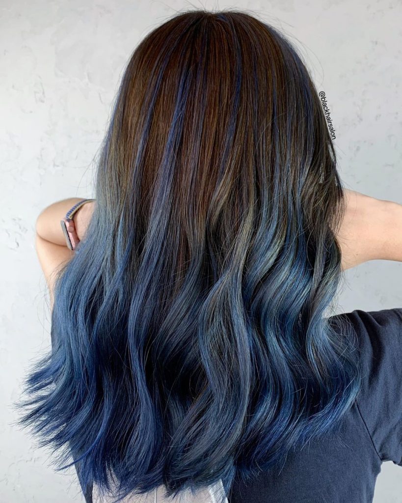 Blue Hair Highlights